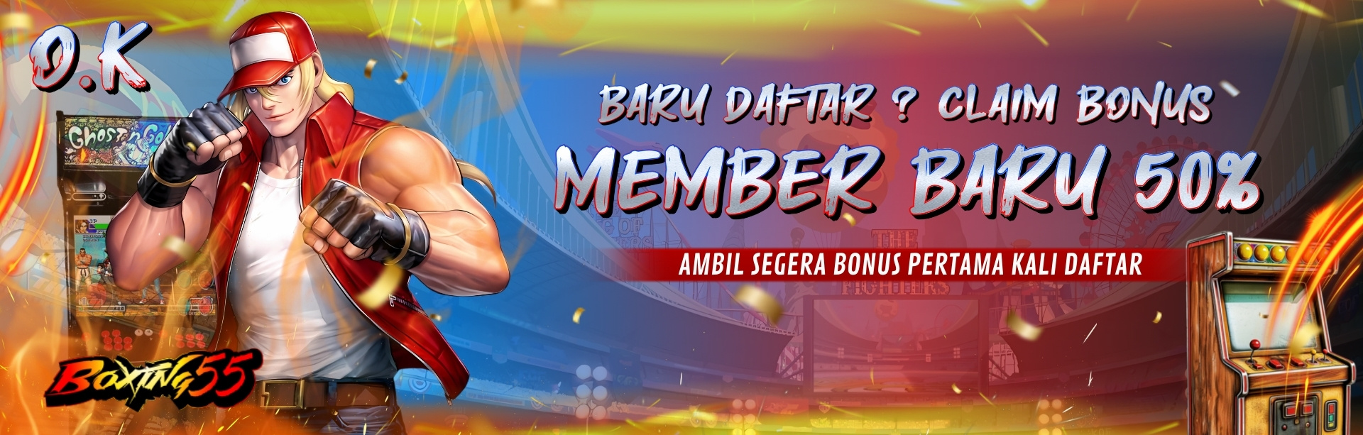 Bonus member baru 50% BOXING55