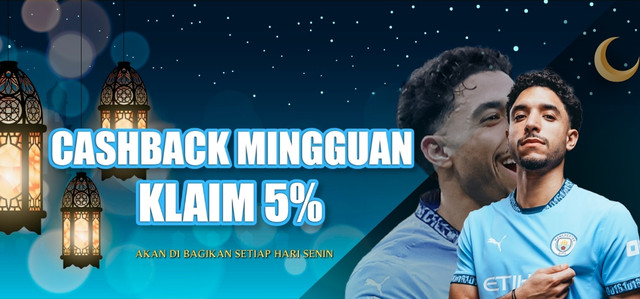 CASHBACK MINGGUAN 5%